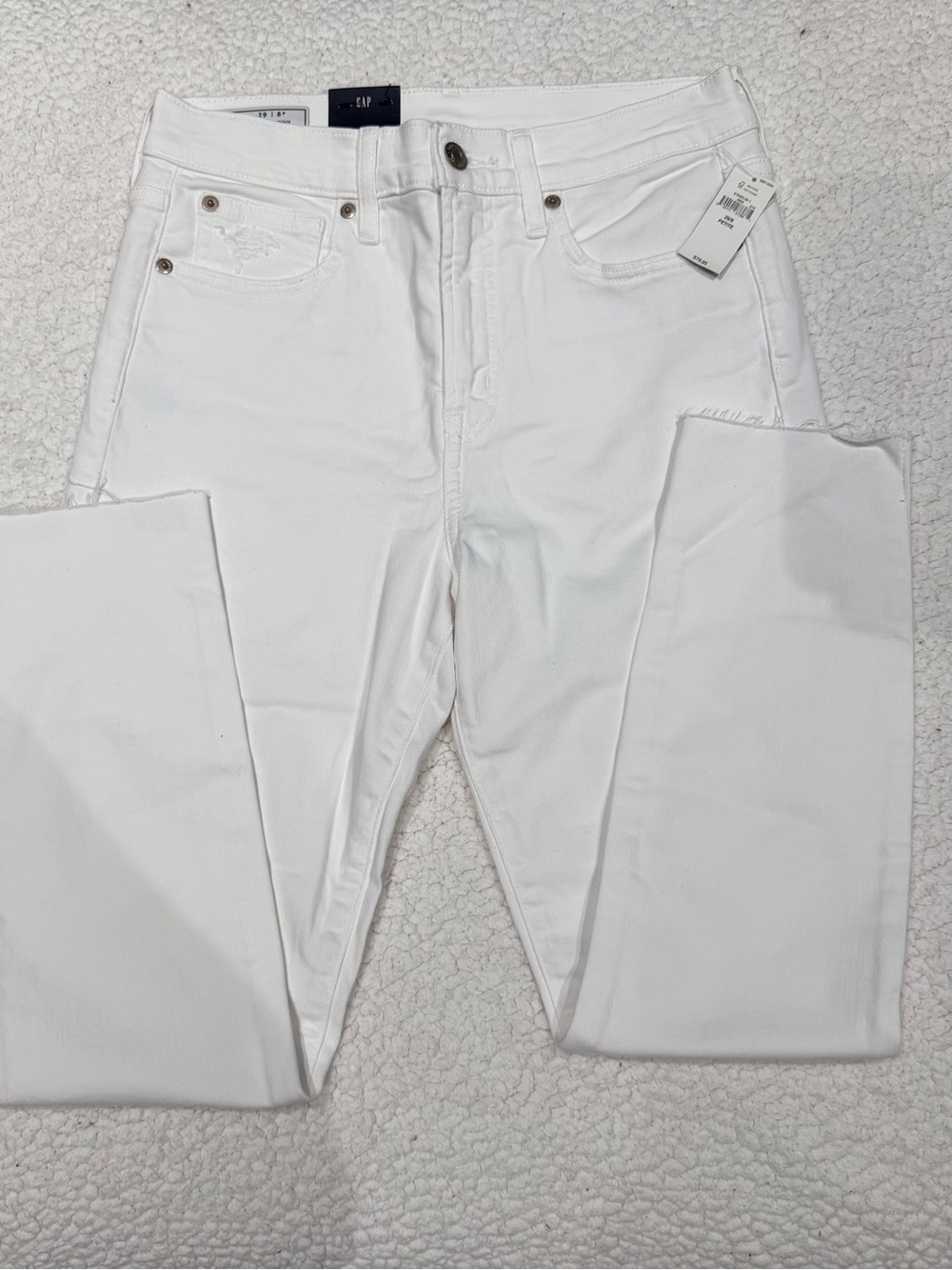 NWT GAP Women's Petite High Rise Skinny Jeans in White